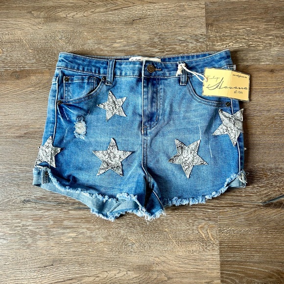 Vintage Havana Pants - Snake Star Denim Shorts